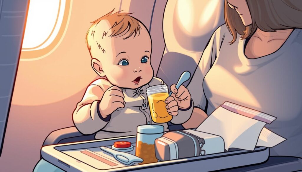 Babynahrung im Flugzeug