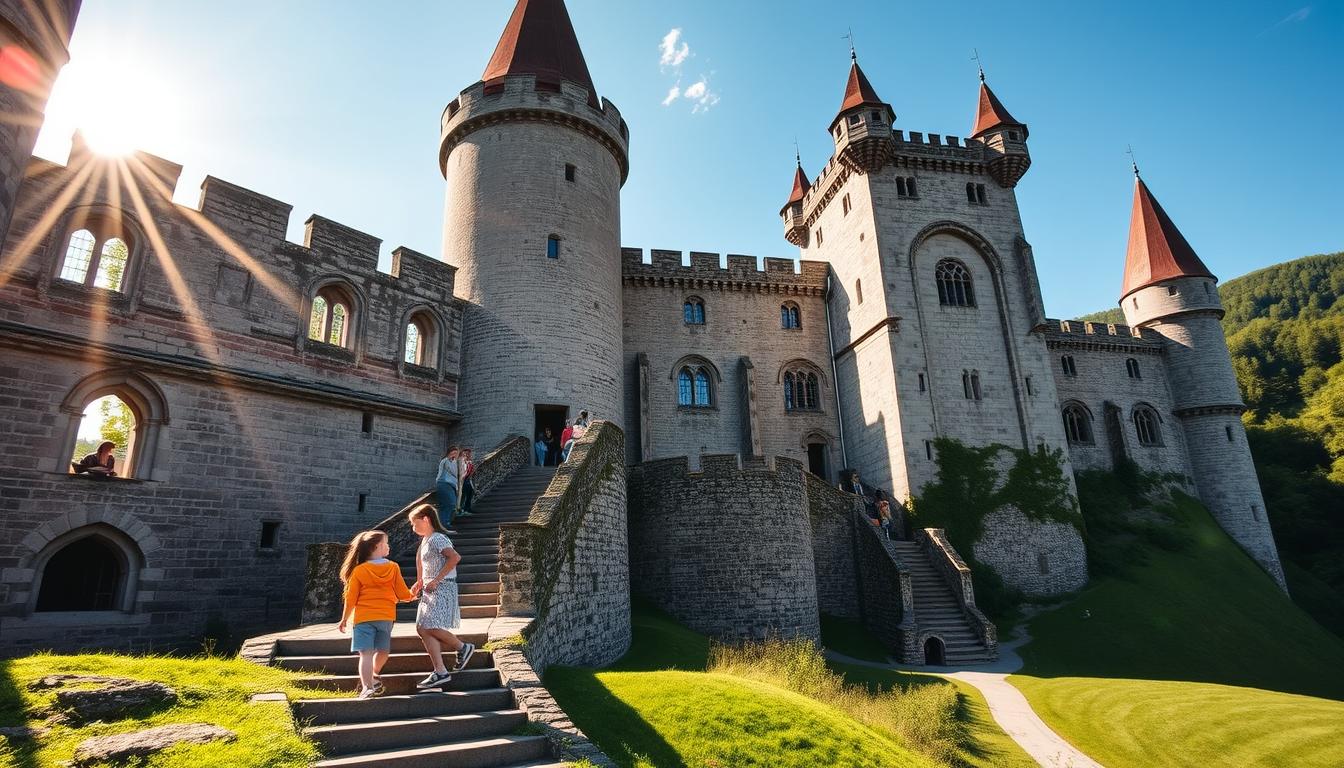 Burg Altena mit Kindern