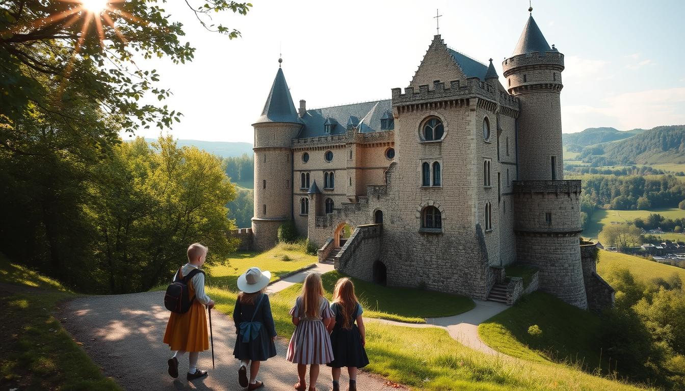 Burg Eltz mit Kindern