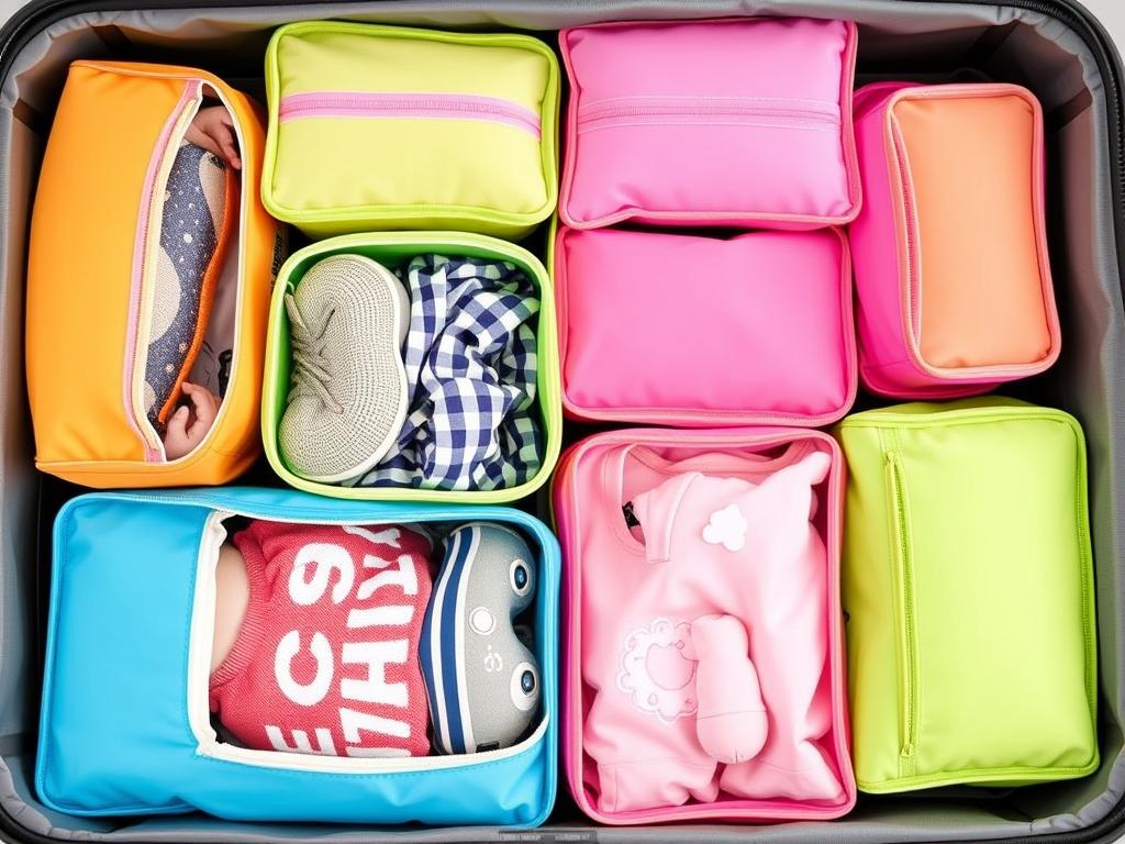 Packwürfel-Set für Familienreisen