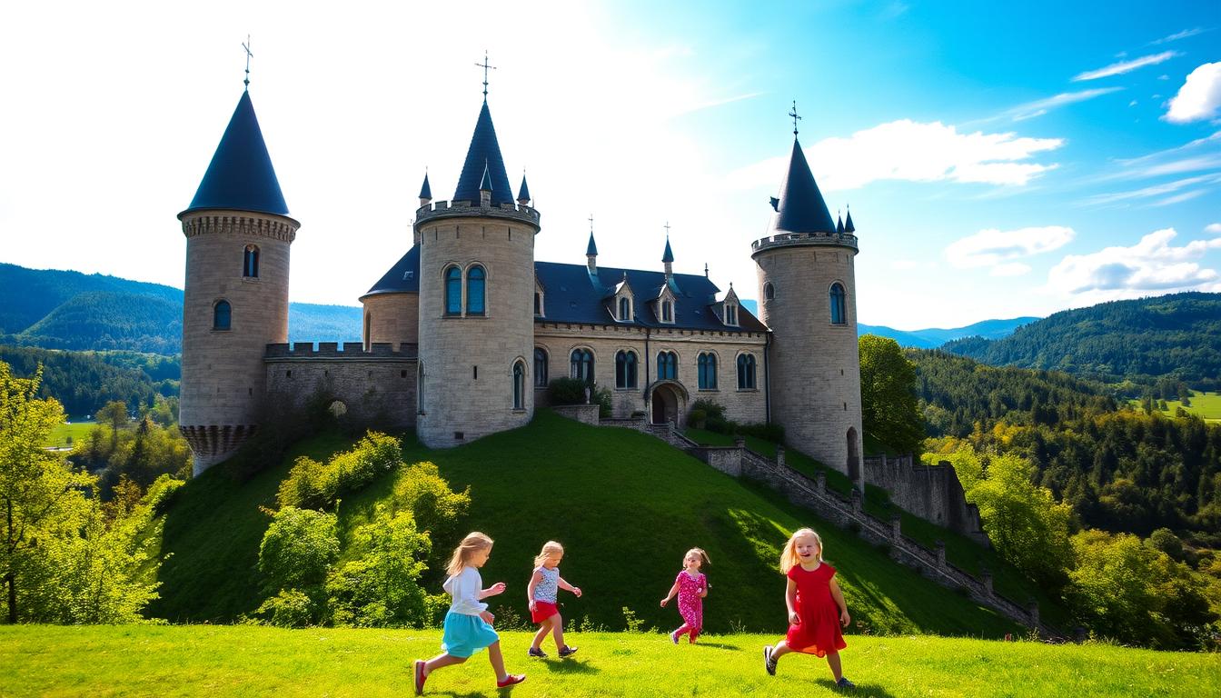Schloss Lichtenstein mit Kindern