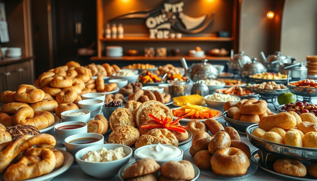 reichhaltiges frühstücksbuffet